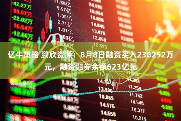 亿牛策略 鹏欣资源：8月8日融资买入230252万元，融资融券余额623亿元